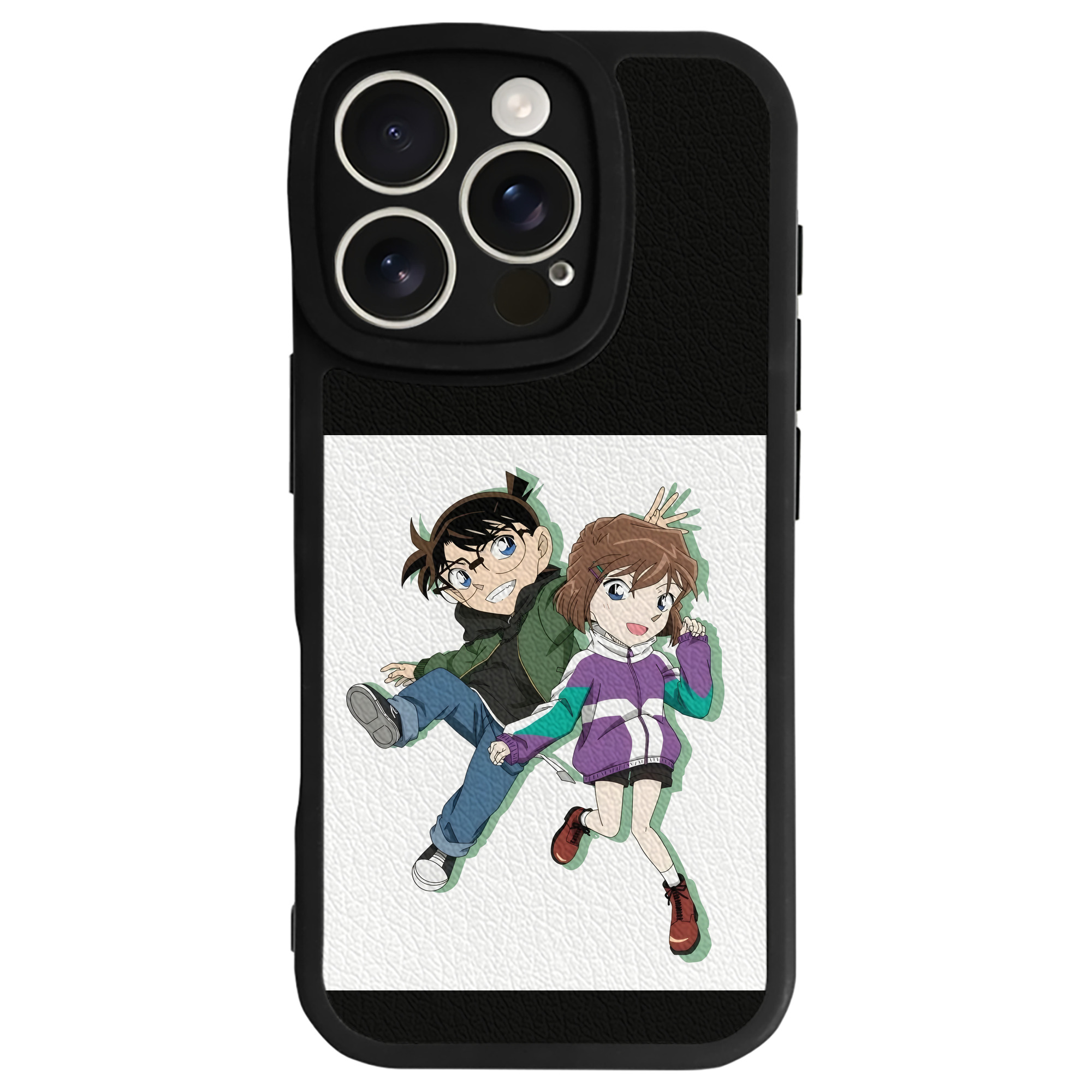 （画像用） 名探偵コナン 灰原 哀 はいばら あい Detective Conan Anita Hailey、Vi Graythorn Haibara Ai 【iPhone 16シリーズ対応】シリコンスマホケース（レザー調） 材質：シリコン